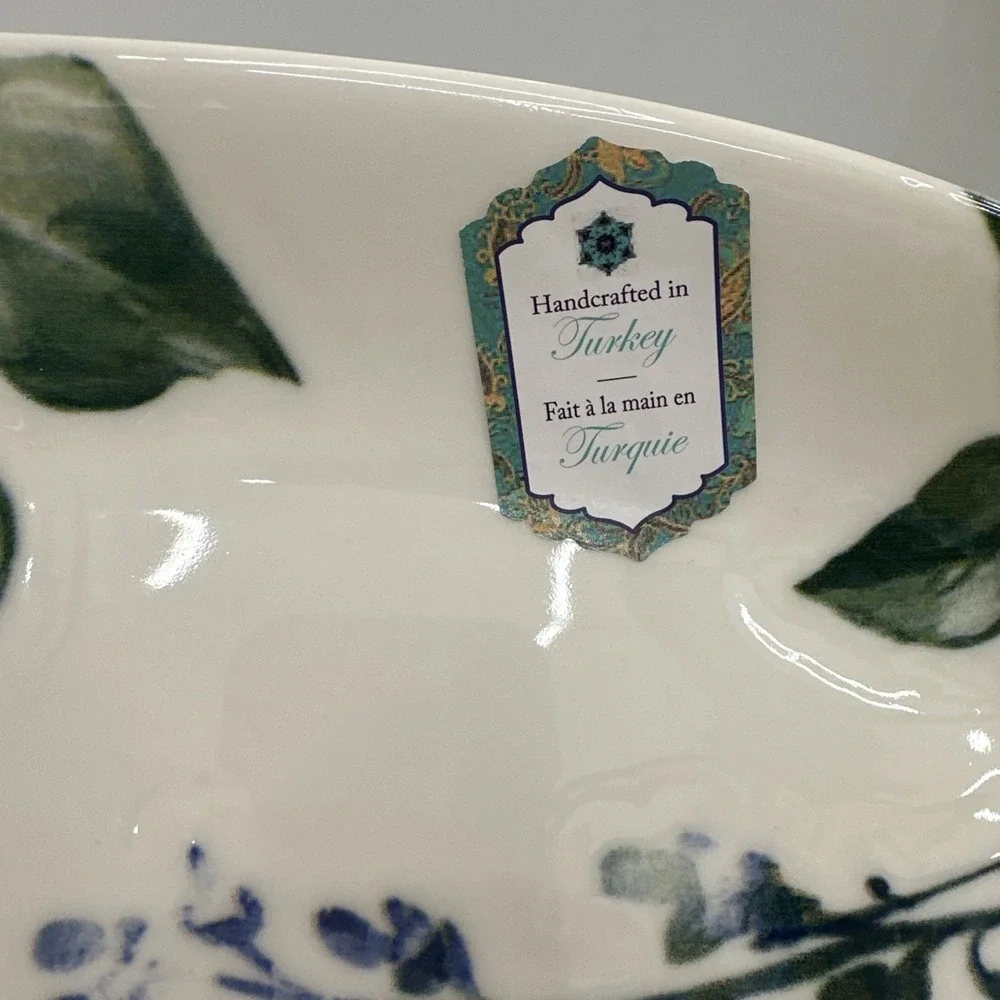 Set of 2 INTESA HOME Wildflowers Oval Serving Tray 13